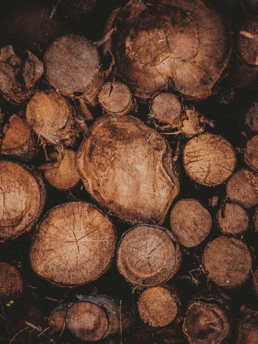 Składowanie drewna na palecie